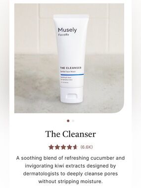 LOT OF TEN NEW - Musely FaceRx The Cleanser - Gentle Face Wash (White)